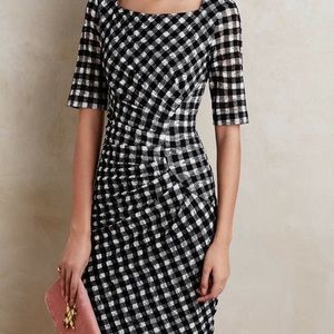 Maeve Black and White Buffalo Plaid Dress NWT